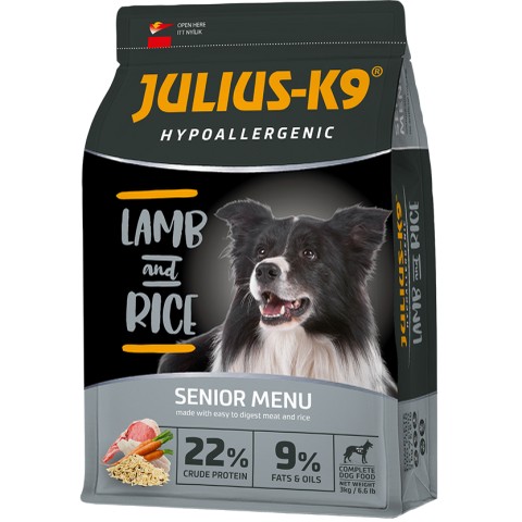 JULIUS К-9 HighPremium 12 кг., SENIOR/LIGHT Гіпоалергенний Ягня та Рис для собак